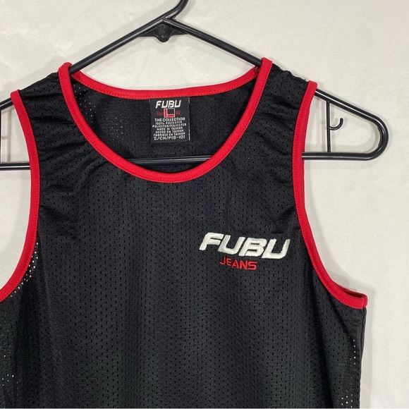FUBU Kid’s 90’s Vintage Mesh Basketball Jersey Tank - Picture 2 of 6